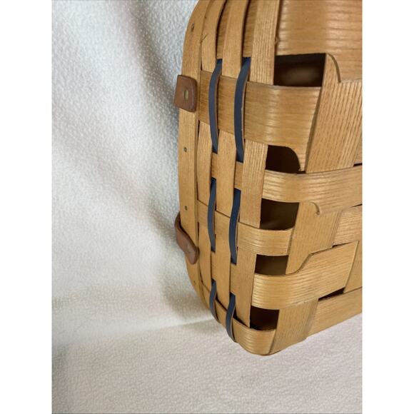 Vintage Peterboro Basket Company w/ Leather Handles- EUC - Picture 10 of 12